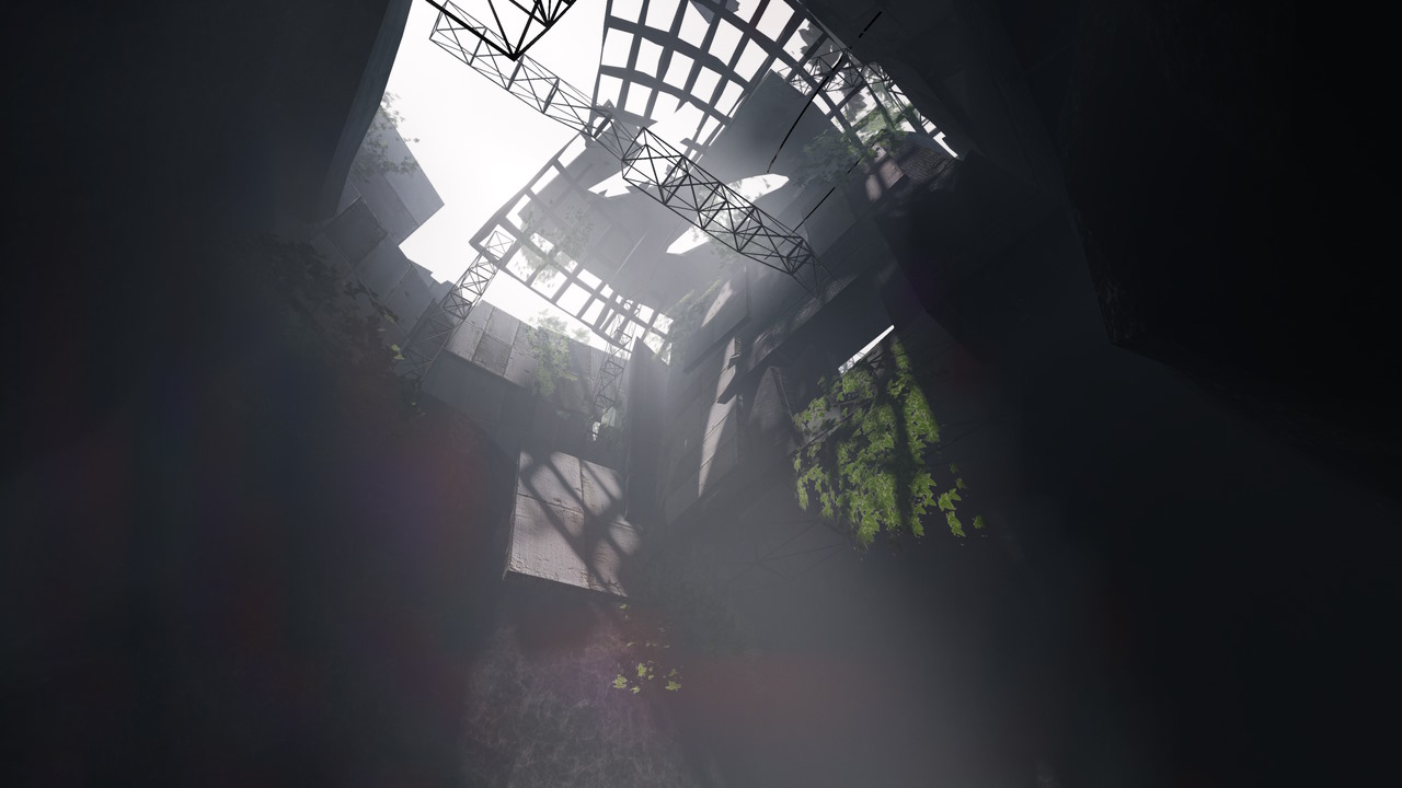 The last puzzle of Interval with volumetric fog.