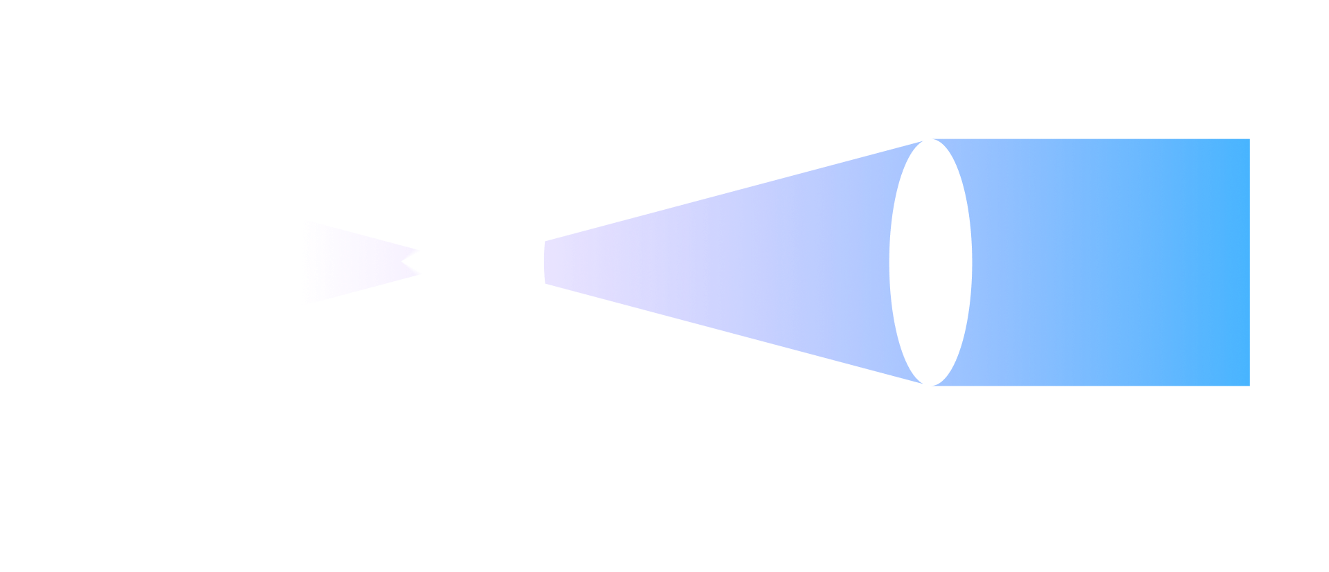 A simplified diagram of how VR optics work.