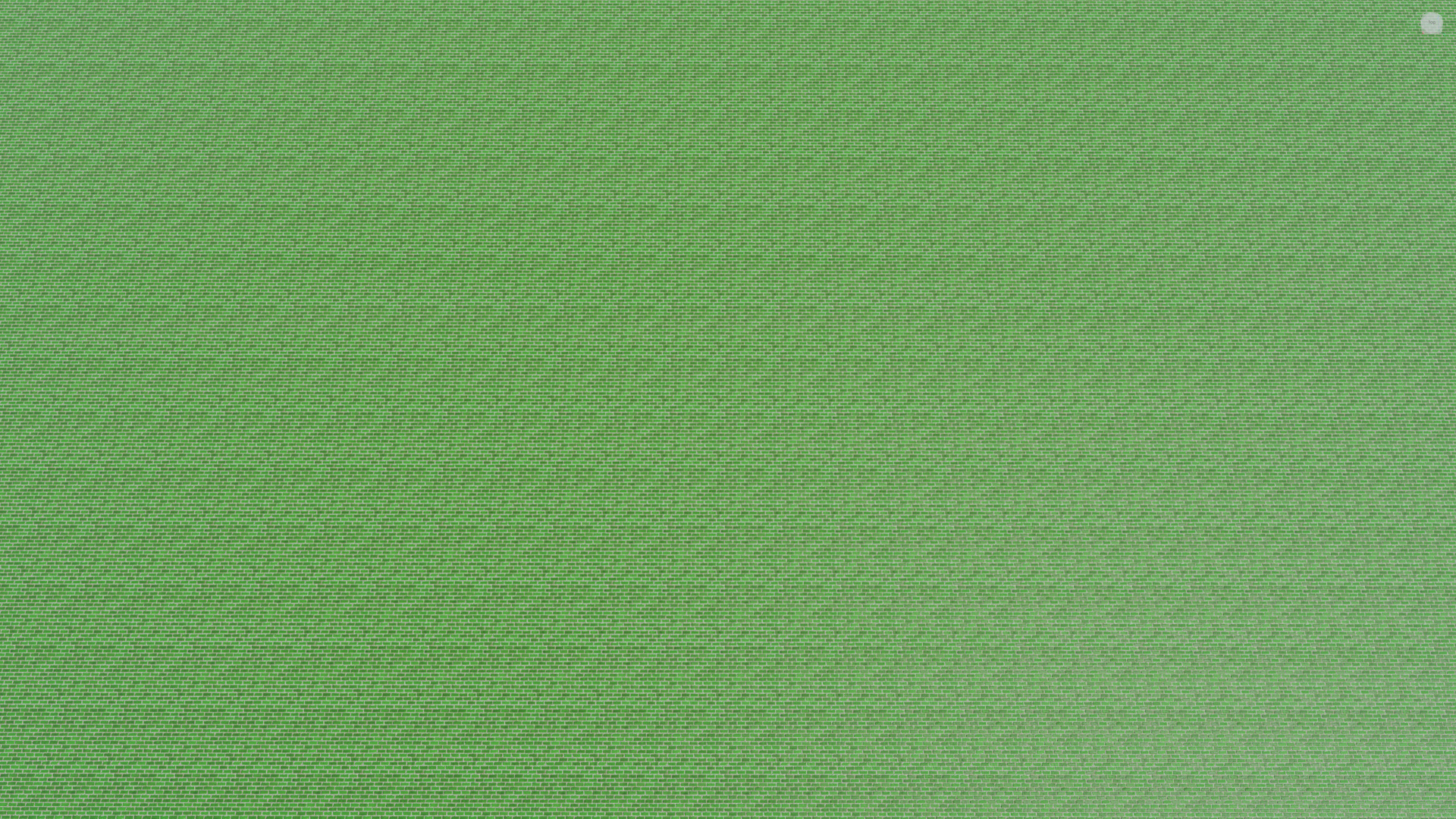 A green brick baseplate viewed from the top down.